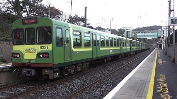 IE 8300 Class Dart Train number 8331 departs Killiney Station, Dublin