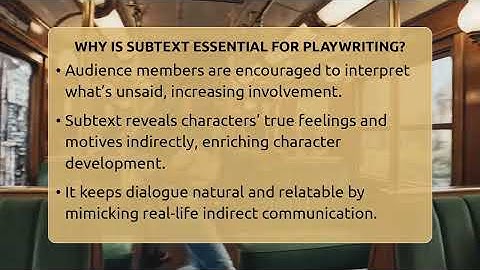 Why Is Subtext Essential For Playwriting? - The Prose Path