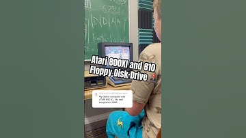 Atari 800XL computer and 810 floppy disk drive loading Sticky Bear: Retro Computer ASMR #retrogaming