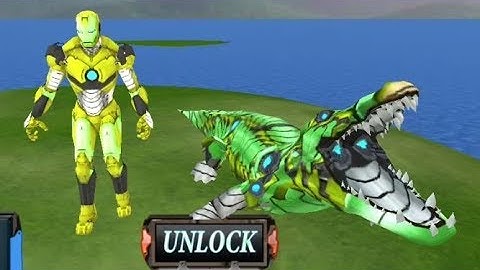 Multi Iron Crocodile Robot VS Futuristic Robots (Game Volla Productions) Android GamePlay