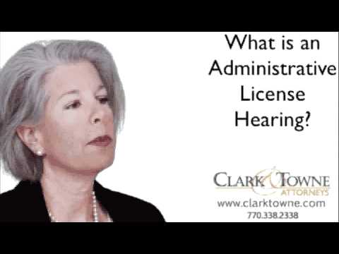 Georgia DUI Minute - What is an Administrative License Hearing?