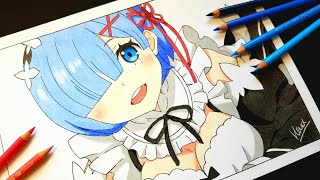 DRAWING REM (Re:Zero) - Anime Speed Drawing | Drawings by Keva