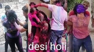 Desi holi TikTok video Full Masti