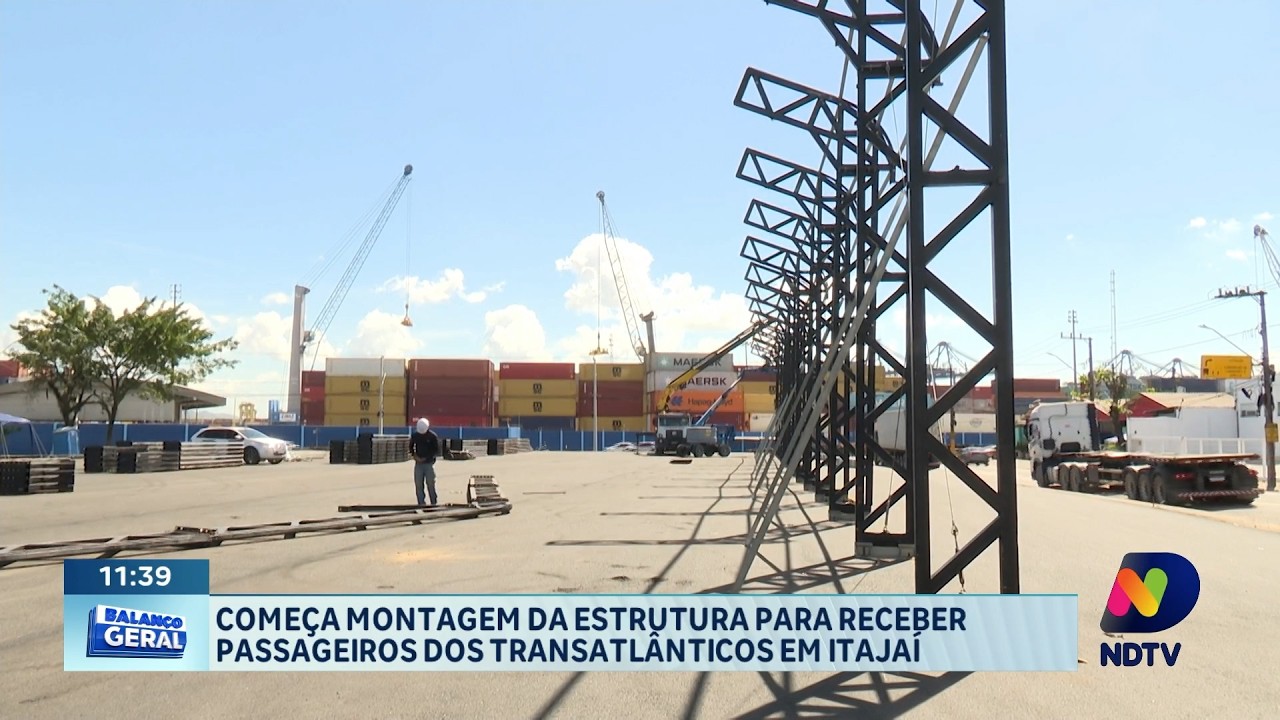 Itajaí inicia montagem de estrutura para receber passageiros de cruzeiros