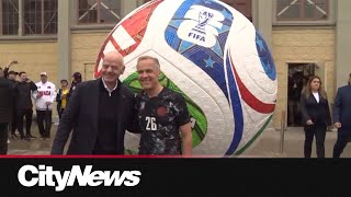 PM Carney welcomes World Cup trophy to Canada