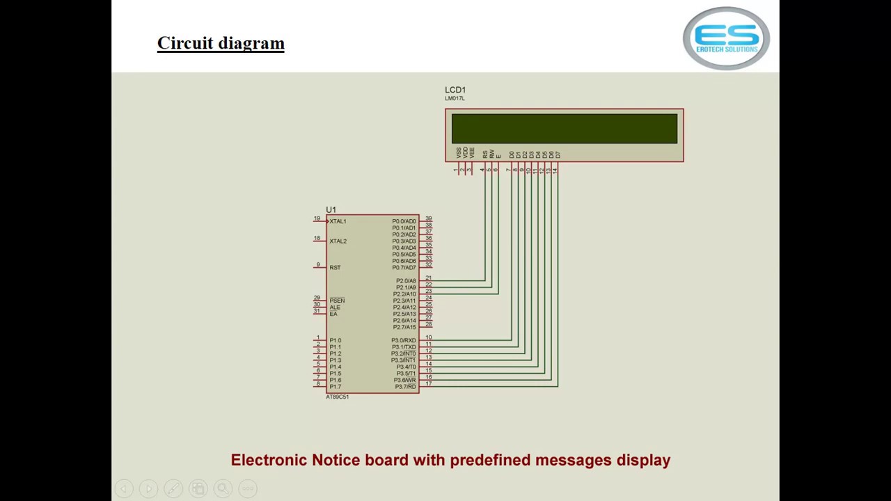 Electronic Notice board with predefined messages || EROTECH Solutions