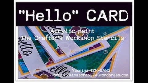 (32) {CARTE} HELLO I THE CRAFTER