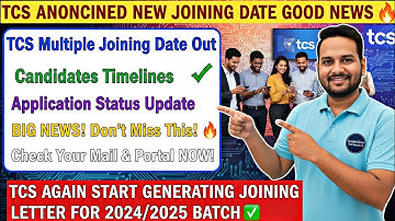 TCS Joining Letter Date Out! 🔥 20 NOV, 27 NOV, 11 DEC 