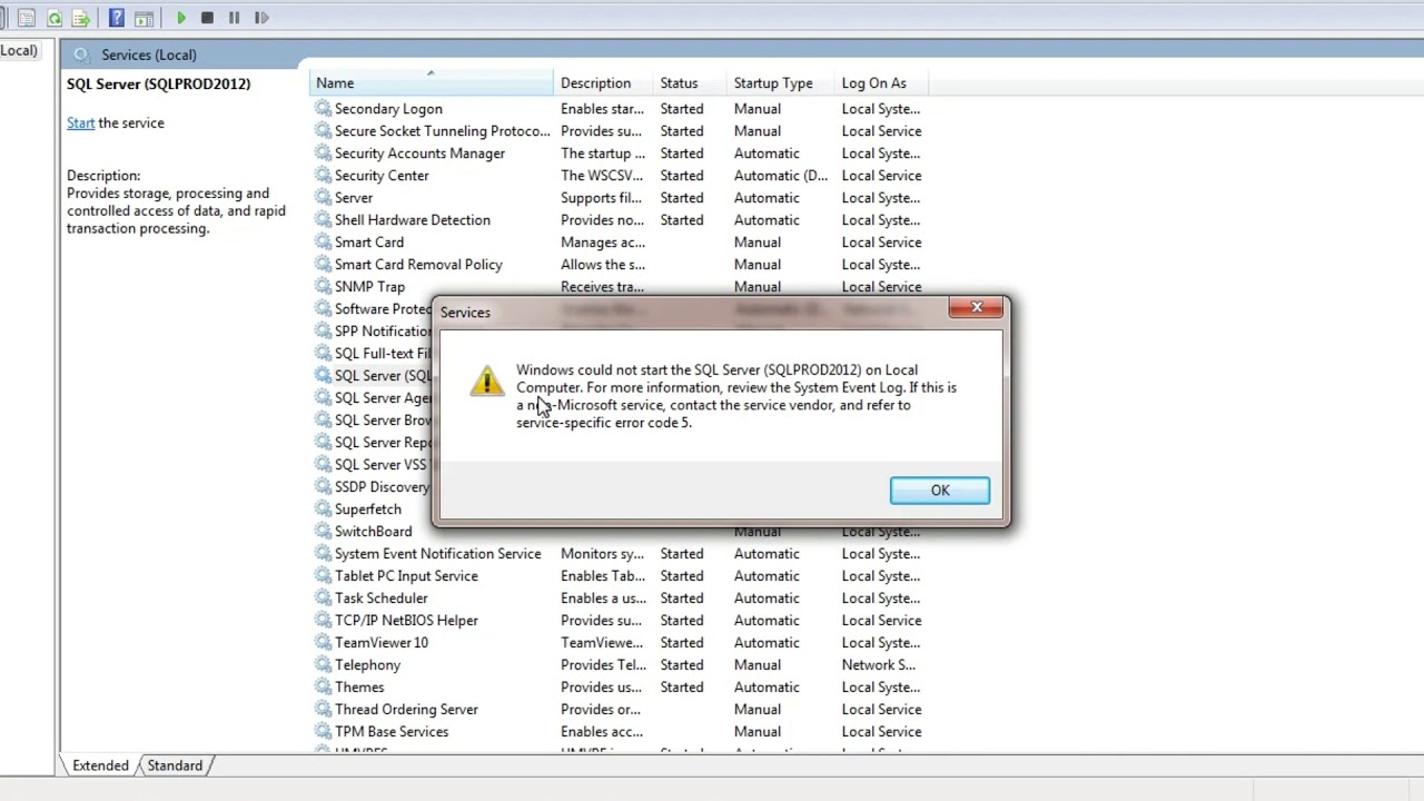 error 1001 คือ  2022 New  Windows cannot start the sql server mssqlserver on local computer | SOLVED