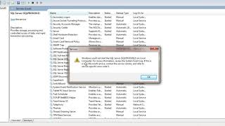 Windows cannot start the sql server mssqlserver on local computer | SOLVED