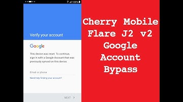 Cherry Mobile Flare J2 & v2 Google Account Bypass