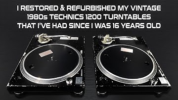Vintage Technics SL-1200MK2 turntables refurbished and restored