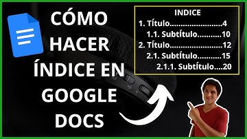 ✅Cómo Hacer un INDICE en Google Docs💻😎