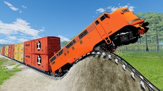 Trains Vs Bulged Rail #12 - Beamng.Drive