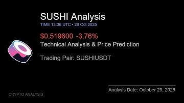 SUSHI (SUSHIUSDT) Technical Analysis - Price Prediction & Buy or Sell October 29, 2025