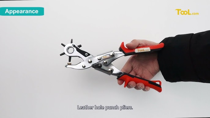 Revolving Leather Hole Punch Plier Puncher Leather Belt Cut Eyelet 6 Cut