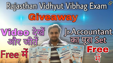 RVUNL, JVVNL Exam 2021| Books Giveaway for JVVNL | Junior Accountant Complete set free Giveaway |