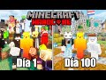SOBREVIVÍ 100 DÍAS con 100 SUSCRIPTORES en MINECRAFT HARDCORE