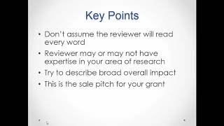 How to Craft the "Significance” & "Innovation" Sections of a Grant Application by Scott Filler, PhD