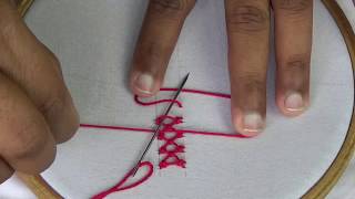 Hand Embroidery For Beginners - Knotted Diamond Stitch