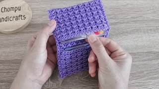 Crochet card holder  Easy and quick to make!! Step by step