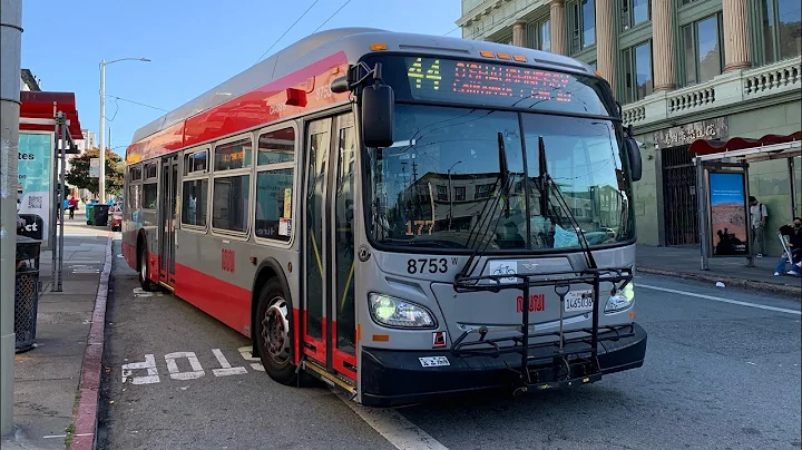 SF MUNI 2017 New Flyer XDE40 #8753 on 44 O’Shaughnessy
