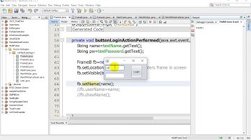 Java JFrames Send Data between JFrame 01