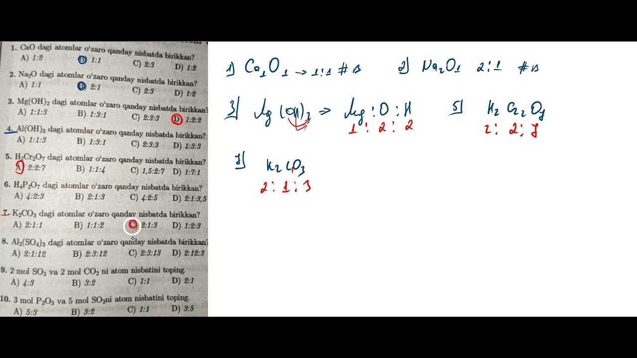70 kunda 70 foiz toplamiz Atom va massa nisbat
