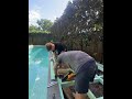 New deck build around pool #deckconstruction #wood #outdoordecking #merbau #woodworking
