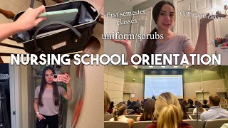 Nursing School Orientation vlog | what to expect