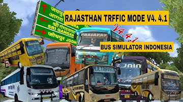 Rajasthan traffic mode v4.4.1 private add bus simulator Indonesia / new private traffic mod RJ