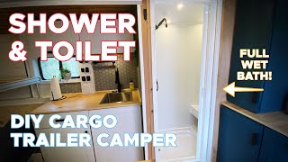 Cargo Trailer Bathroom  Full Shower & Toilet