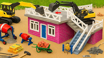 House was burned down | DIY Mini Fireproof Cement House Building Science Project @DIYMachinery