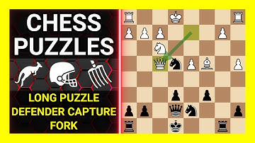 Chess Puzzles to Practice. Themes: Long puzzle, Capture the defender, Fork. Learn Chess