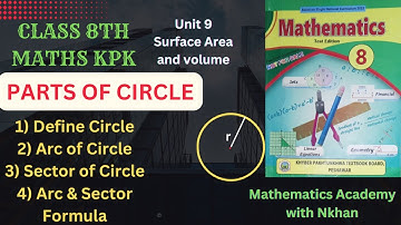 class 8 maths chapter 9|8th class maths unit 9|Surface Area & Volume |Circle and its parts kpk