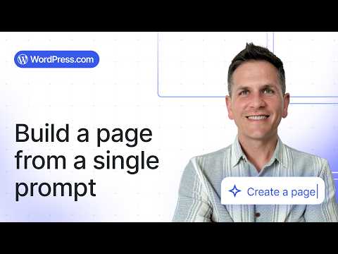 Build a page from a single prompt - WordPress.com