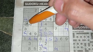 A greasy Heavy Sudoku puzzle (with a PDF file) 09-13-2019 part 2 of 2