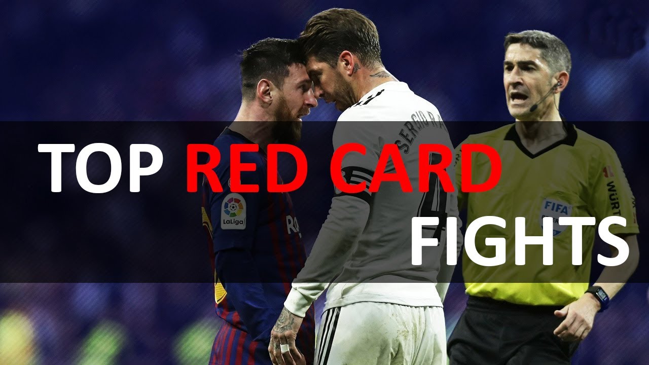 Top 4 Football Fights That End Up Having Red Card. Most Brutal Fights