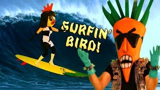 SURFIN’ BIRD (Bird is the Word) Radioactive Chicken Heads music video