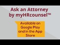Ask an attorney mobile app by myhrcounsel