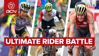 Super Star Road Cyclists, Mountain Bikers & Triathletes Race Head To Head