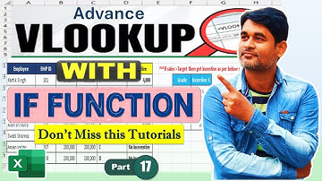 Vlookup with IF Formula | How to use if and Vlookup functions together in excel in Hindi | P17