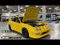 Phoenix yellow integra typer minor refresh  mugen intake  spoon strut bars  tein coilover pt 6