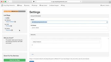 Easy Blog Networks Tutorial - Setup Blog Network