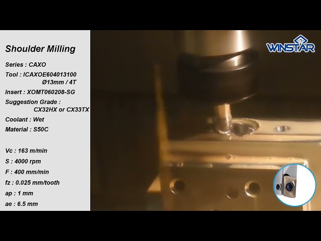 Shoulder Milling - CAXO Series with XOMT060208 Insert | Winstar Cutting Tools | 萬事達捨棄式方肩銑刀