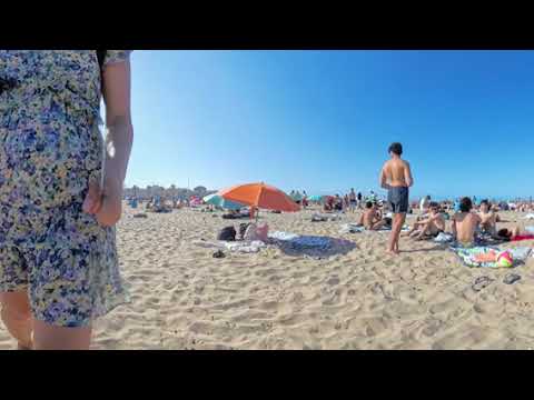 🚶 Beach Atmosphere in 360° | Sun, People &amp; Sea with SpinWalk (2025)