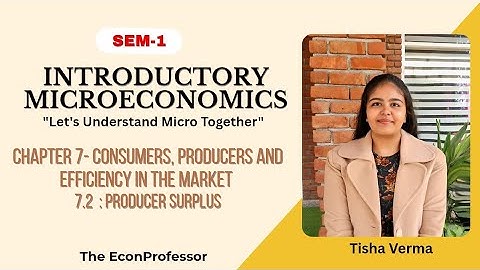 Chapter 7 (Producer Surplus) | Introductory Microeconomics | B.A.(hons) Economics | Sem 1