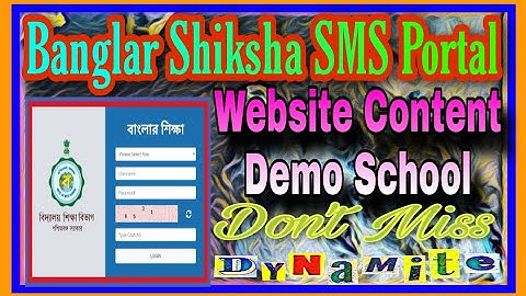 Website Content DEMO I How to design school Website in Banglar Shiksha SMS Portal #educationplanetsm