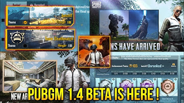 Pubg Mobile 1.4 Beta Is Here | New Interface, Godzilla Vs Kong Modes, Tdm Map | How To Get Code