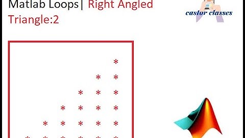 #Day20- #100DaysChallenge- Matlab Loops| Right Angled Triangle:2